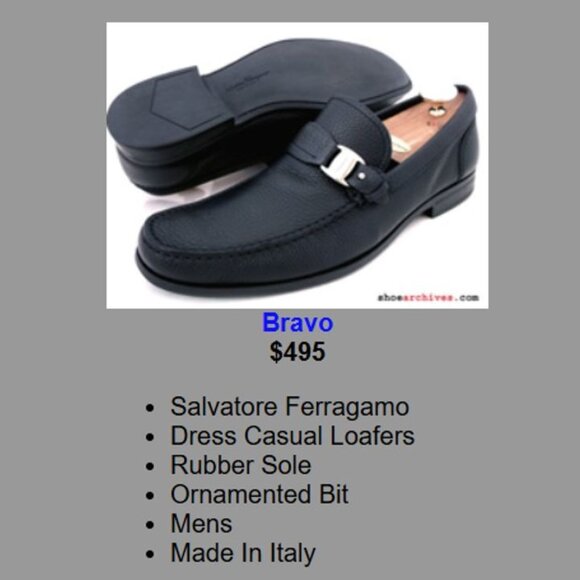 Salvatore Ferragamo Italy Men 8.5 Black Pebble Grain Leather Dress Shoes Loafers - Picture 6 of 12